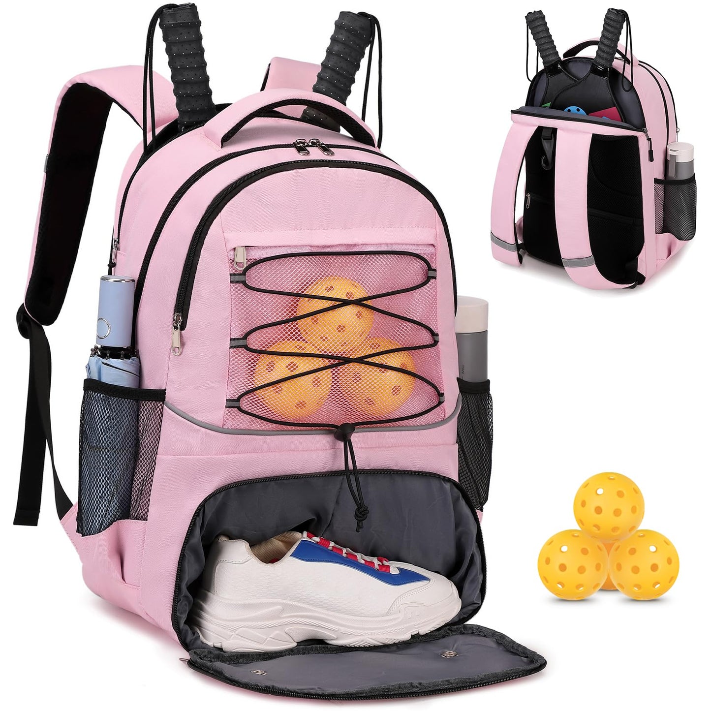 Pro Padel Backpack — 4-Racket Capacity + USB Port